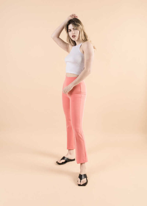 pantalon mini flare rosa frenzy tienda online