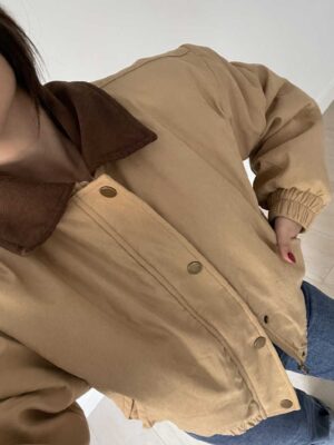 Bomber cuello pana