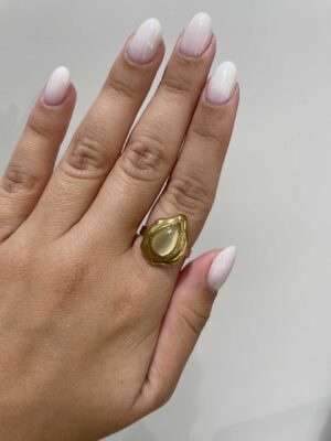 Anillo piedra acero