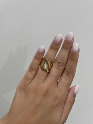 Anillo piedra acero