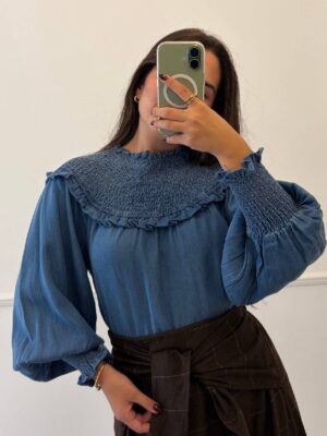 Camisa vaquera babero